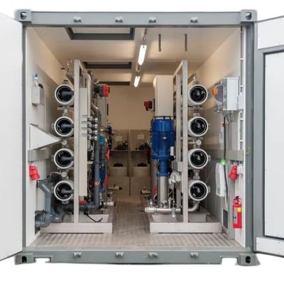 Bon prix 500m3 Per Day Container Type Reverse Osmosis System with 25000L/Hour Capacity and 40kw Power for Water Treatment en ligne