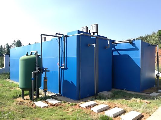 Bon prix 200 m3 par jour usine de traitement des eaux usées technologie AAO MBR en ligne