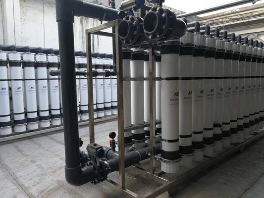 Bon prix 99% de taux d'élimination de la turbidité Système d'ultrafiltration de 100 m3/h Capacité et prétraitement UF Processus de traitement en ligne